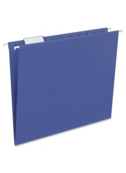 Smead 64057 64057 Navy Blue Colored Hanging Folders with Tabs, Letter size, 1/5 cut tab, assorted position, box of 25